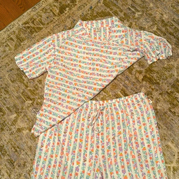 ED Pajama Set Floral Puppy Size L - Picture 3 of 4